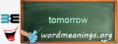 WordMeaning blackboard for tomorrow